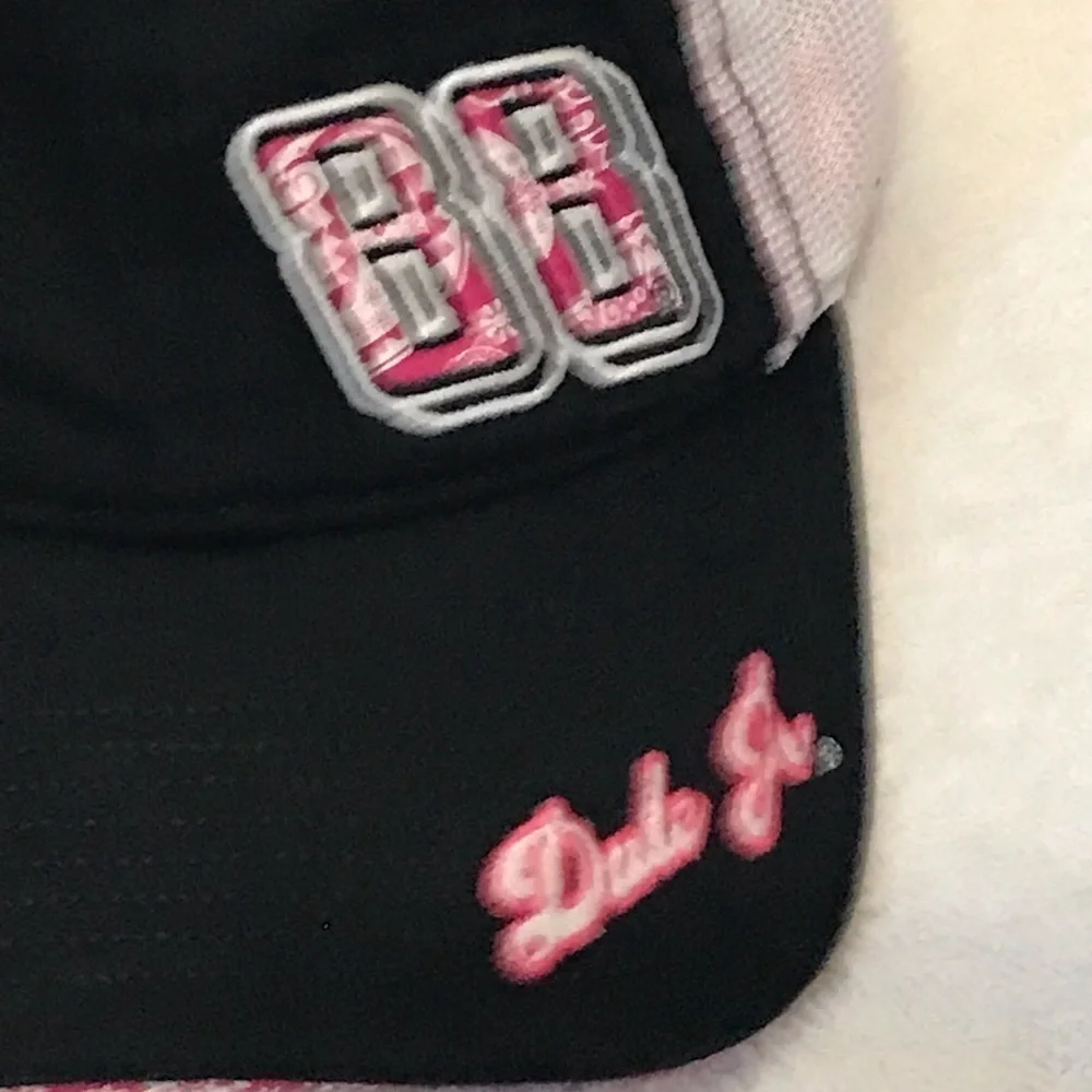 Chase Authentics NASCAR 88 Dale Jr Adjustable Women's Black Pink Cap